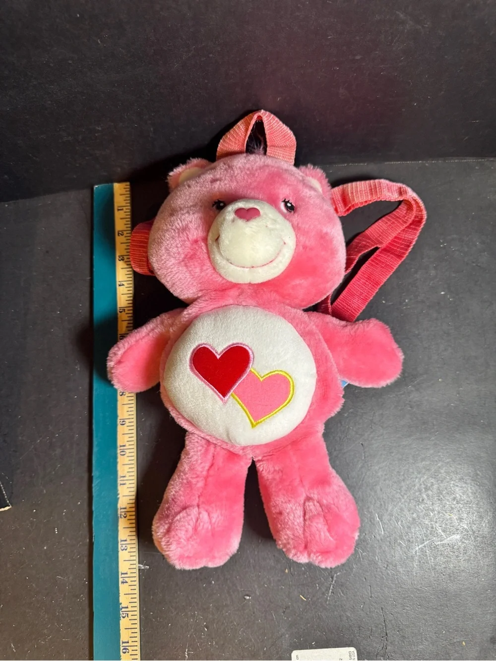 Pink Heart Plush Backpack Toy - Care Bear Style [Item 0371]